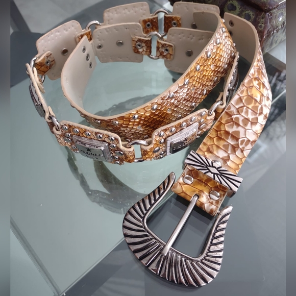 Vintage Rare Snake Skin Leather Belt - Picture 5 of 5